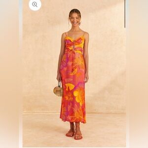 Summer Garden Ombré Lenzing Ecovero Viscose Midi dress